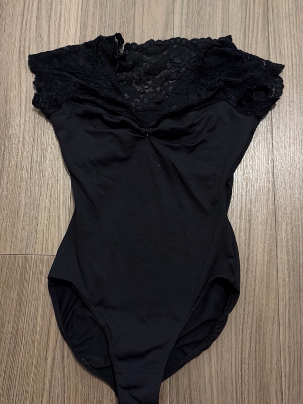 Black Lace-Trim Women’s Leo